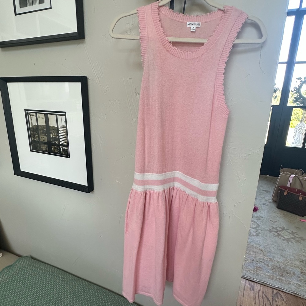 Minnie Rose Pink and White Casual Dress